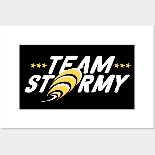 Team Stormy Daniels I Am With Her White Yellow Logo Typography Wall Art by ZAZIZU